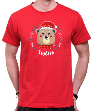 Tričko - Vánoční medvídek + jméno