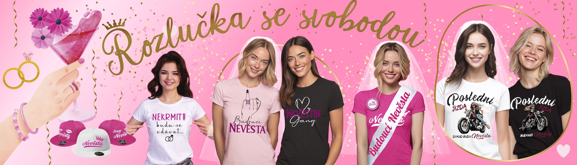 CZ damska rozlucka doplnky pro nevestu