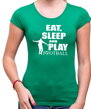 Originální a vtipné tričko jako motivace pro sportovce-fotbalisty-Tričko - Eat, sleep and play football