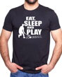 Motivačné zábavne tričko pre športovcov -pre všetkých florbalistov -Tričko - Eat, sleep and play floorball