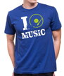 Originálne štýlové tričko z kolekcie hudobné tričká, pre milovníkov hudby, vhodné ako darček-Tričko I MUSIC pánske/dámske