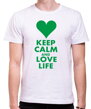 Zábavné motivačné pánske tričko z kolekcie KEEP CALM-KEEP CALM AND LOVE LIFE 