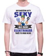 Narozeninový originální pánský dárek pro každého elektrikáře-Pánské vtipné tričko ze serie povolání / hobby-Tričko pro elektrikáře - Nesnáším být sexy