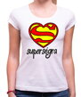 Srdíčkové originální tričko pro sestru k narozeninám či jinému svátku jako dárek ze série film a seriál - Dámské triko Superségra