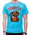 Vinařské tričko pánské - Vínopičák s opičkou