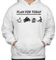 Motorkářska mikina - Plan for today