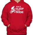 Cyklistická mikina - Eat, sleep and ride on bike