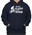 Cyklistická mikina - Eat, sleep and ride on bike