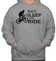 Cyklistická mikina - Eat, sleep and ride on bike