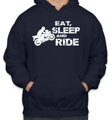 Motorkářská mikina - Eat, sleep and ride