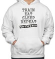 Mikina Train, eat, sleep, repeat, no excuses