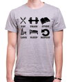 Tričko eat, train, study, love, sleep, repeat...