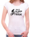 Cyklistické tričko - Eat, sleep and ride on bike