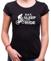 Cyklistické tričko - Eat, sleep and ride on bike