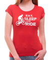 Cyklistické tričko - Eat, sleep and ride on bike