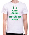 Vtipné hudobné tričko z kolekcie Keep calm, pre hudobných fanúšikov-Tričko KEEP CALM AND LISTEN TO MUSIC-zachovaj pokoj a počúvaj hudbu