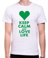 Zábavné motivačné pánske tričko z kolekcie KEEP CALM-KEEP CALM AND LOVE LIFE 