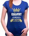 Originální a stylové tričko pro dámy, cítící se jako královny, vhodné jako netradiční dárek k narozeninám či jinému svátku-Dámské triko - Královny se rodí pouze v ... (zvolte měsíc)