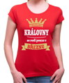 Dámské tričko -Královny se rodí pouze v ... (zvolte měsíc)
