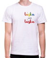 Originální tričko s duhovou láskou pro všechny zamilované hrdých gayů a lesbiček, z kolekce láska-Tričko - Láska jako Láska