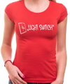 Vtipné a originálne tričko pre dámy so zmyslom pre humor-Tričko - Light Switch (dámske)- spínač svetla