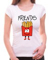 Dámská kamarádská trička - BEST FRIENDS - Fast food :) (cena za 2ks)