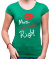 Pánské / dámské tričko Mr. Right/Mrs. Always Right