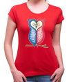 Originálne tričko s ľudovým motívom, pre milovníčky sovičiek z kolekcie rodina a najbližší -Dámske tričko - Sovička