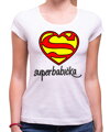 Srdíčkové originální tričko pro babičku k narozeninám či jinému svátku ze série film a seriál - Dámské triko Superbabička
