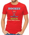 Tričko - Hockey and Beer, that's why i'm here