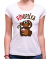Vinařské tričko - Vínopička s opičkou