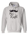 Pánska/dámska mikina Mr. Right/Mrs. Always Right