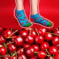 Ponožky - Cherries (kotníkové)