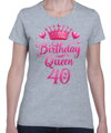 Narozeninové tričko - Birthday Queen 40