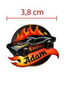 SADA Nažehlovacích jmenovek s vl. jménem (Autíčka 24ks)