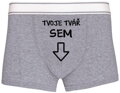 Pánské boxerky s vtipným potiskem - Tvoje tvář SEM