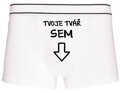 Pánské boxerky s vtipným potiskem - Tvoje tvář SEM