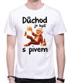 Pánske tričko - Důchod je lepší s pivem
