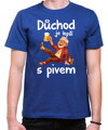 Pánske tričko - Důchod je lepší s pivem