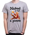 Pánske tričko - Důchod je lepší s pivem