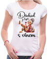 Dámske tričko - Důchod je lepší s vínem