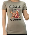 Dámske tričko - Důchod je lepší s vínem