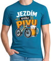 Cyklo tričko - Jezdím kvůli PIVU