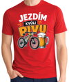Cyklo tričko - Jezdím kvůli PIVU