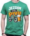 Cyklo tričko - Jezdím kvůli PIVU