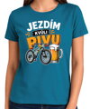 Cyklo tričko - Jezdím kvůli PIVU