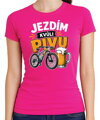 Cyklo tričko - Jezdím kvůli PIVU