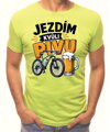 Cyklo tričko - Jezdím kvůli PIVU