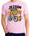 Cyklo tričko - Jezdím kvůli PIVU