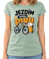 Cyklo tričko - Jezdím kvůli PIVU